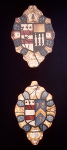 Paneler med Washington og Kitson Arms og Washington og Butler Arms fra Sulgrave Manor, 1588 af English School